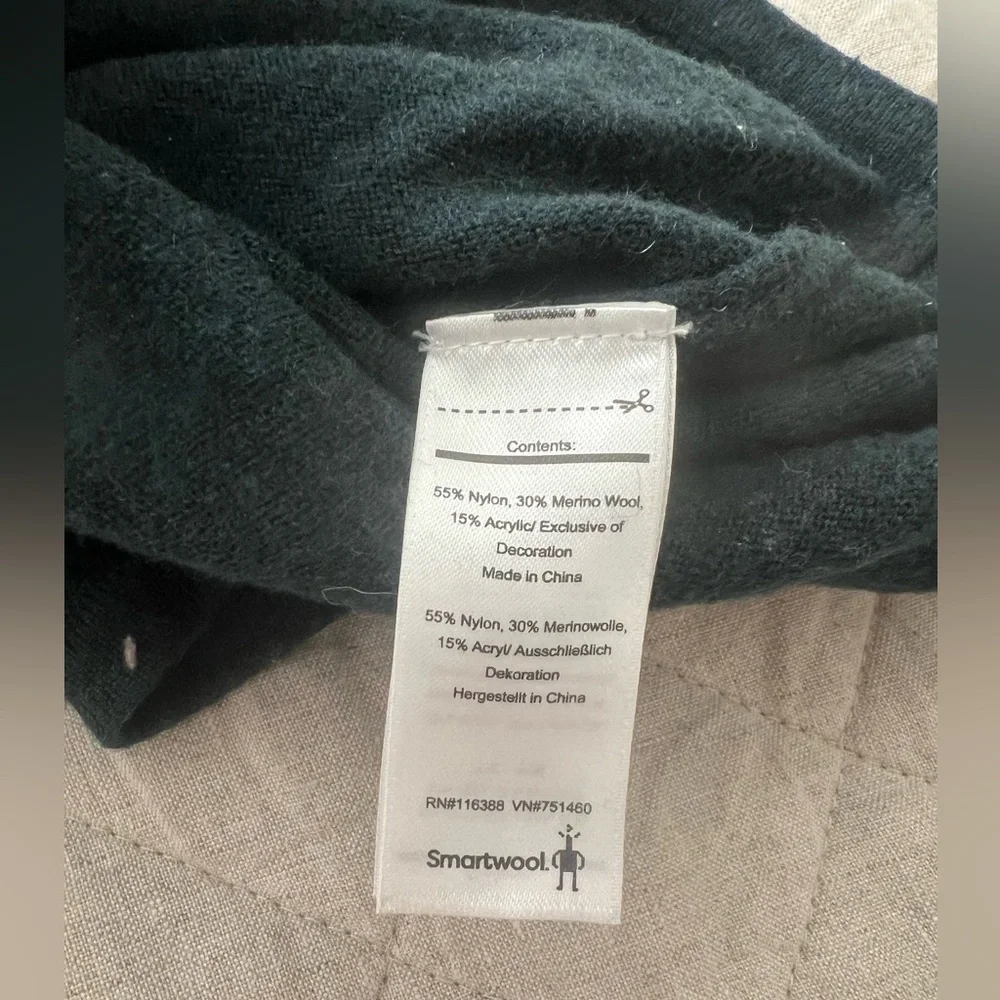 Smartwool Dark Green V-Neck Sweater